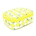 Ac.y.c Makeup Cosmetic Bag Toiletry Travel Kit Organizer-Multi-Function Cute Printed Pouch for Little Young Girl Yellow Lemon