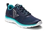 Vionic Women's Brisk Miles Lace-up Active Sneaker - Ladies Walking Sneakers with Concealed Orthotic Arch Support Blue Teal 7.5M US