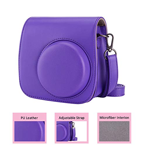 Bsuuy Instax Mini 9 Pack d'accessoires pour Appareil Photo pour FujiFilm Instax Mini 9 8 8+ avec étui Mini 9 / Album/Objectif Selfie/Filtres/Cadres muraux (12 en 1 Violet foncé) - Image 2