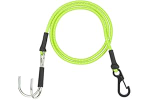 RXZIXYL 1/10 RC Crawler Elastic Force Escape Rope,Kinetic Winch Strap, 1/10 Scale RC Accessories Rescue Trailer Hook for Axial SCX10 Traxxas TRX4 Upgrade Parts (Fluorescent Green)