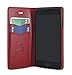 DWBCases iPhone 6 & 6s Wallet Case | Folio Flip Book Design with Strong Magnetic Closure & Leather Protective Cover | Lightweight Card & Money Holder | Includes Microfiber Cleaning Cloth | (Red)