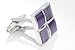 Digabi Square Purple Glazing Cufflinks with Box