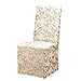 Sure FIT Home Décor Scroll Long Dining Room Chair One Piece Slipcover, Relaxed Fit, Cotton/Polyester, Machine Washable, Dinning - Champagne Color