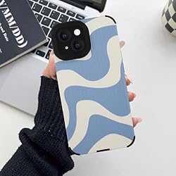 Wlxee Compatible iPhone 15 6.1 "2023 Wave Pattern