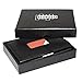 TriHOLD The Ultimate Front Pocket Compact Minimalist Wallet - Black Leather - Card Holder, One-Size