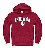 Indiana Hoosiers Adult Arch and Logo Hooded Sweatshirt - Crimson