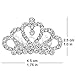 Mini Princess Crown Comb Tiara Hair Clips for Wedding Flower Girls Birthday Party Favor Cupcake Toppers Pack of 6