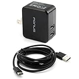 17W 3.4Amp 2-Port Fast USB Home Charger 6ft Type-C Cable Wall AC Power Adapter Smart Detect Long USB-C Data Sync Cord for Verizon Motorola Moto Z Force Droid - Verizon Motorola Moto Z Play Droid