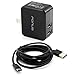 17W 3.4Amp 2-Port Fast USB Home Charger 6ft Type-C Cable Wall AC Power Adapter Smart Detect Long USB-C Data Sync Cord for Verizon Motorola Moto Z Force Droid - Verizon Motorola Moto Z Play Droid