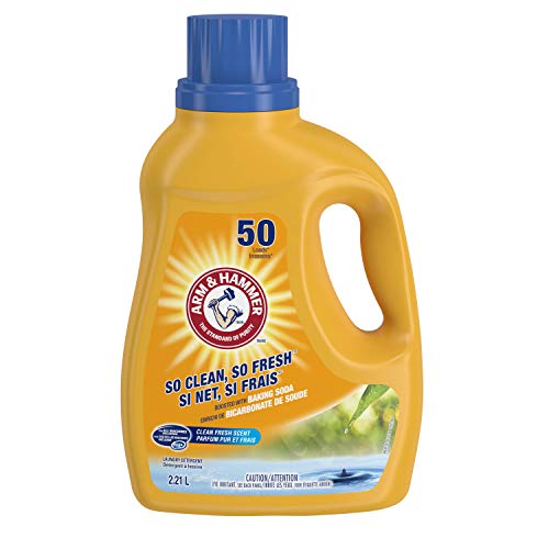 ARM & HAMMER Liquid Laundry Detergent, Clean Fresh Scent, 50 Loads, 2.21-L