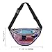 HDE Shiny Retro Fanny Pack Rave Festival Metallic Hologram Bum Bag Waist Pouch (Irridescent)