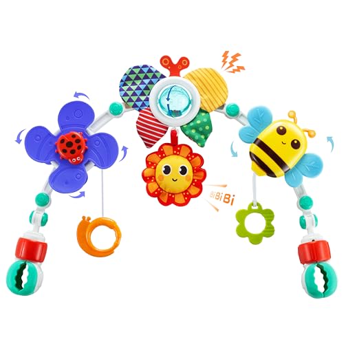 Lynncare Adjustable Arch Bassinet Toys for Infant & Toddlers, Stroller Arch, Baby