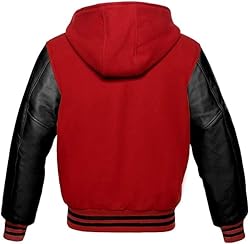 GOKTOG Hooded Varsity Jacket Women, Baseball