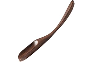 SMASOLO Ergonomic Walnut Wood Tea Spoon Lightweight Long Handle Multi-use Scoop for Tea Leaves for Home