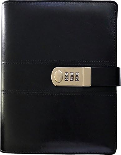 Combination Lock Business Journal, Diary With Combination Lock, Size: A5 8.5X5.8 Inch, Binder Journal, Combination Lock Journal, Combination Lock Diary, has Quality PU Leather Cover.