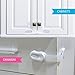 Adjustable Child Safety Locks [8 Pack] - Latches to Baby Proof Cabinets, Drawers, Cupboards, Fridge, Oven, Toilet Seat-No Tools/Drilling and Easy to Install - Ideal Gift for Baby Showers-White