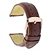 Quick Release Leather Watch Band 20mm Brown Replacement Watch Strap Genuine Polished Watch Clasp Buckle Gold Rose Padded Super Soft (18mm 20mm 22mm)