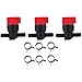 Hipa 494768 698183 Fuel Shut Off Valve with clamp for Briggs & Stratton Murray Toro Lawn Tractor (Pack of 3 Pieces) primary