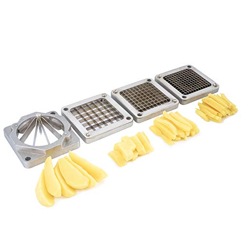 Mahlzeit Kartoffelschneider mit 4 Edelstahl Messer | 45 x 17 x 29,5 cm | Pommesschneider für Stifte oder Ecken | Gemüseschneider für Kartoffeln, Gemüse, Obst | Selbstgemachte Pommes Frites – Bild 5