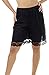 Underworks Pettipants Nylon Culotte Slip Bloomers Split Skirt 9-inch Inseam Large-Black
