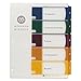 Avery Plastic 5 Tab Binder Dividers, Customizable Table of Contents, Multicolor Tabs, 1 Set (11816)