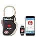 eGeeTouch Smart Travel Padlock with Patented Dual Access Technologies (NFC + BT), Vicinity Tracking, etc. (BLACK)