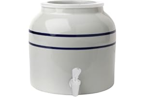 New Wave Enviro Porcelain Water Dispenser, Classic Blue Stripe