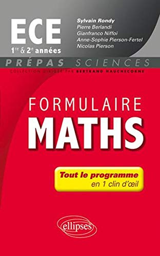 formulaire maths ece 1ere & 2eme annee by (Paperback)