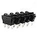 uxcell 5Pcs AC 20A/125V 22A/250V SPDT 3 Terminal 3 Position On-Off-On Switch Boat Rocker Switches Black