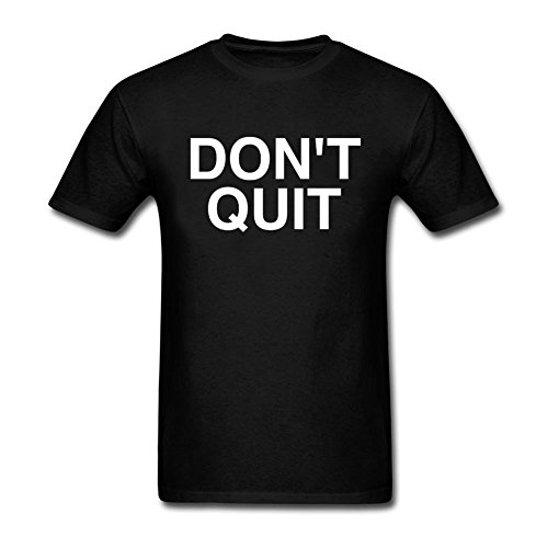 QLJYKJ Mens Don't Quit Design Natural Cotton Tee Shirts XXL Black