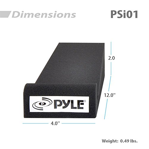 Pyle Sound Dampening Speaker Riser Foam Audio Acoustic Noise Isolation Platform Pads Recoil