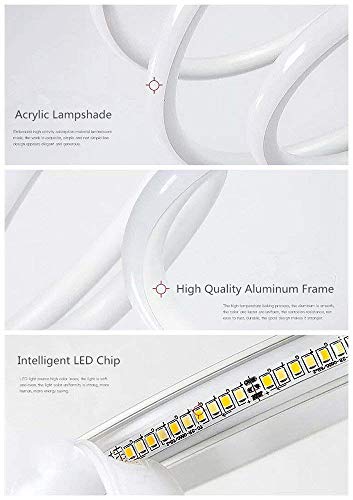 Modern Spiral LED Table Lamp - ELINKUME 12W Smart Dimmable Curved LED Desk Lamp, Contemporary Minimalist Design, Warm White Light, Creative Acrylic LED Modeling Lamp Perfect for Bedroom Living Room - Thumbnail 4