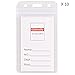Cmxsevenday No.5759 Waterproof Type PVC ID Card Holder, Clear, Vertical Style, 10-Pack