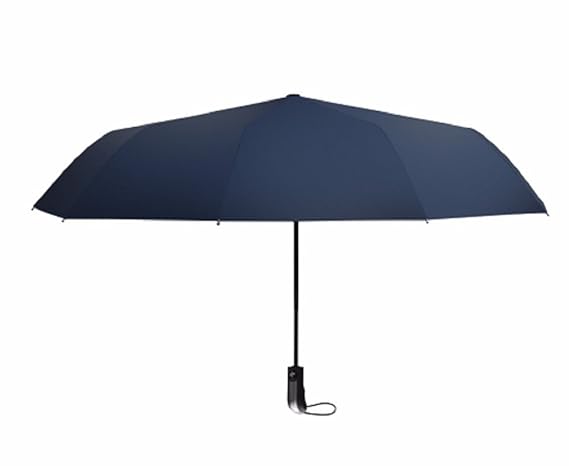 Automatic Folding Umbrella Windproof Super Leatheroid Handle Rain Umbrella