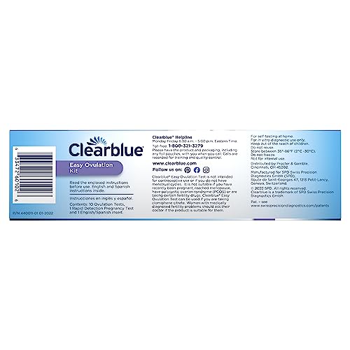 CLEARBLUE OVULATION COMPLETE STARTER KIT, 10 OVULATION TESTS AND 1 PREGNANCY TEST