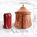 Mandalina Magic Copper Kitchen Canister with lid – Handmade, Medium 2 quart Hammered Metal Jar, Tin, Urn for Cookie Storage, Coffee, Tea, Sugar, Biscuits, Flour, Snacks, Garlic, Candy, Dog Treats