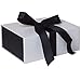 Jillson Roberts 2-Count Large Ribbon-Tie Presentation Gift Boxes Available in 4 Colors, White Matte