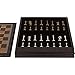 Grace Chess Inlaid Wood Board Game Set with Metal Pieces, Medium 12 x 12 Inch