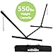 Zupapa Hammock with Stand 2 Person, Upgraded Steel Hammock Frame and Polycotton Hammock, 550LBS Capacity for Indoor Outdoor Use