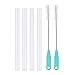 4-Pack Straw Replacements for Thermos Funtainer 12 Ounce Bottle with 2 Straw Cleaning Brushes