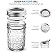 SEWANTA Wide Mouth Mason Jars 16 oz With mason jar lids and Bands, mason jars 16 oz - For Canning, Fermenting, Pickling - Jar Décor - Microwave/Freeze/Dishwasher Safe. (14)