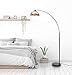 Archiology Modern Arc Floor Lamp, Metal Dome Shade with Glossy White Interior Rose Gold Standing Lamp - Adjustment Floor Lamp Perfect for Living Room Reading Bedroom Office (79
