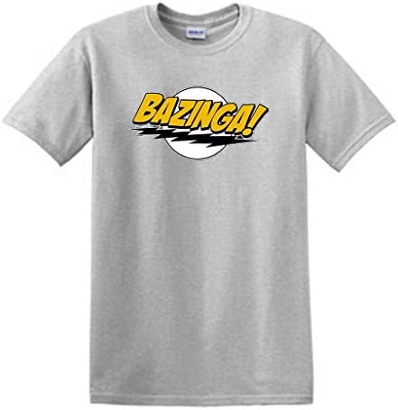 Shirt Patron Brand Bazinga Brand Big Bang Theory Mens Cotton T Shirt 3XL Ash