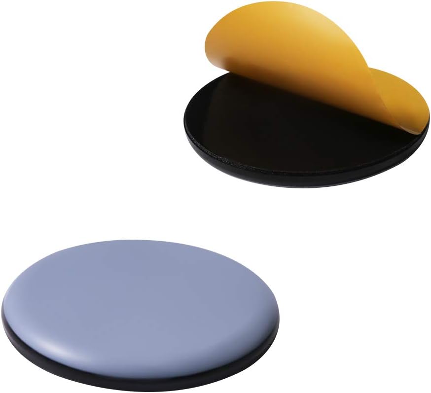 Furniture Sliders For Carpet And Hardwood Floors Adhesive Furniture Glides Self-Stick Furniture Sliders pads (round65mm, 4) - Image 3