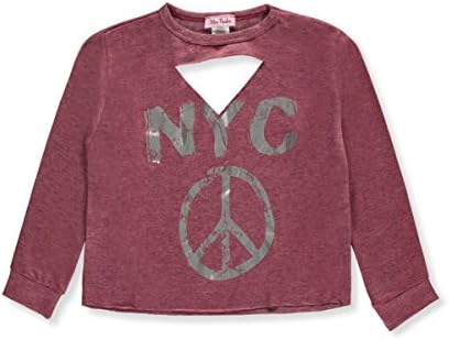 Miss Popular Big Girls' Crop Top - burgundy, 10-12
