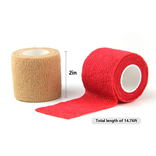 AUPCON Self Adhesive Bandage Vet Tape Cohesive Bandages Bulk Self Adherent Wrap Non-Woven for Pets Animals & Ankle Sprains & Swelling Supply, FDA Approved - Thumbnail 7