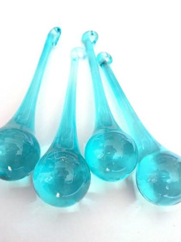 80mm Antique Green Light Aqua Raindrop Chandelier Crystal Prism PACK OF 4