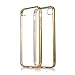 Iphone 7 Case,TongJI Transparent Clear Enhanced Grip [Slim Cushion] for Apple iPhone 7 (4.7)(2016)Gold