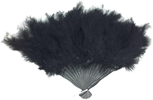 Hairbows Unlimited Marabou Feather Fan (Black)
