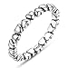 BAMOER 925 Sterling Silver Endless Love Heart Stacking Ring for Women Teen Girls Birthday Size 6-9 (7)